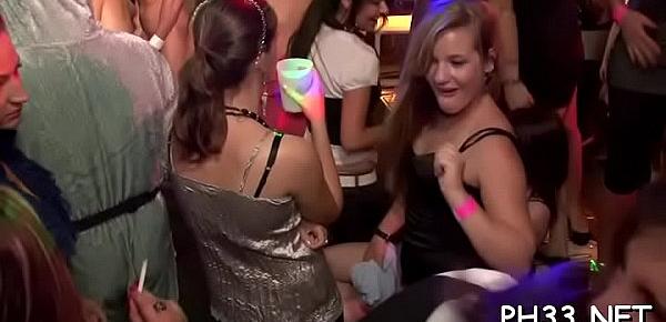  Cheeks in club drilled disrobe dancer